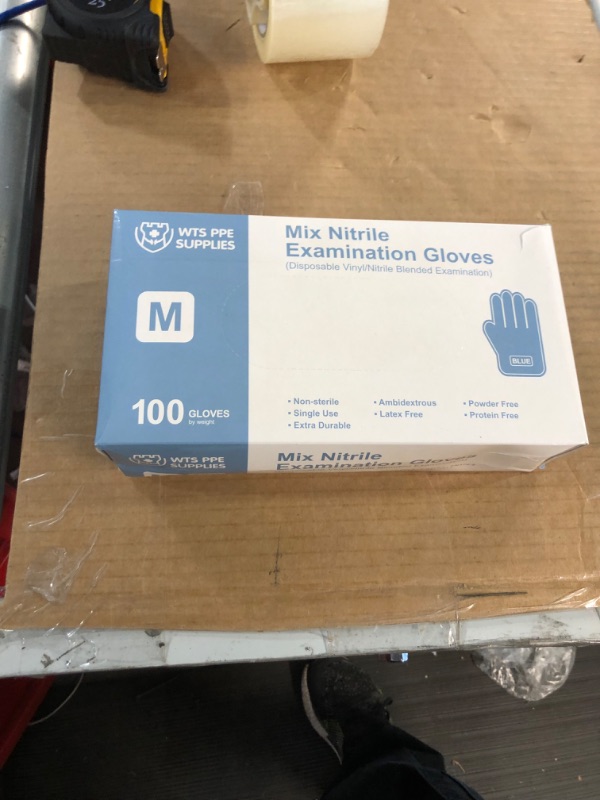 Photo 1 of  Nitrile Examination Gloves, Medical Grade (100 Gloves) medium