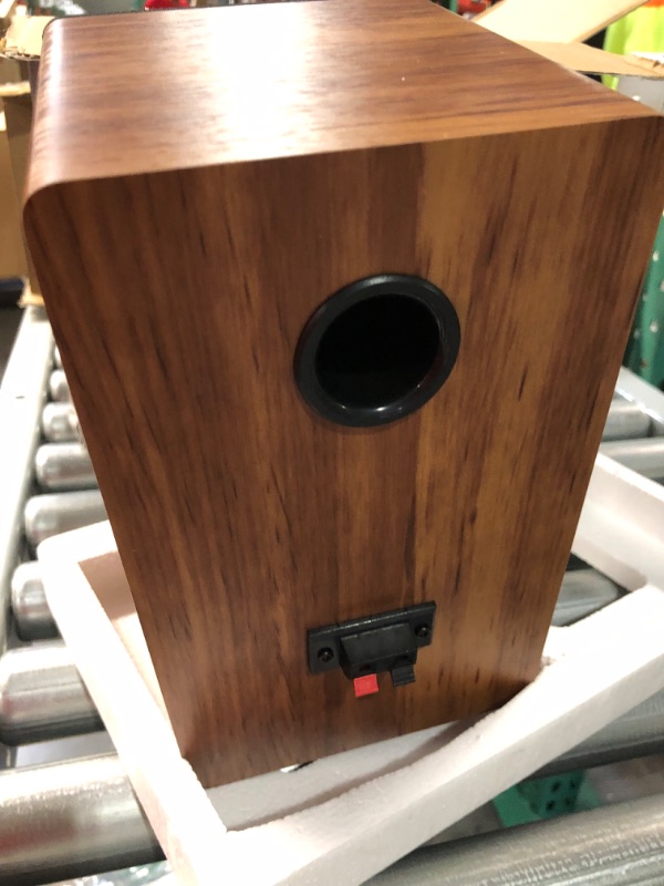 Photo 3 of SEE NOTES**
LP1 Powered Bluetooth Bookshelf Speakers Pair - Wood Finish - 4" Paper Cone