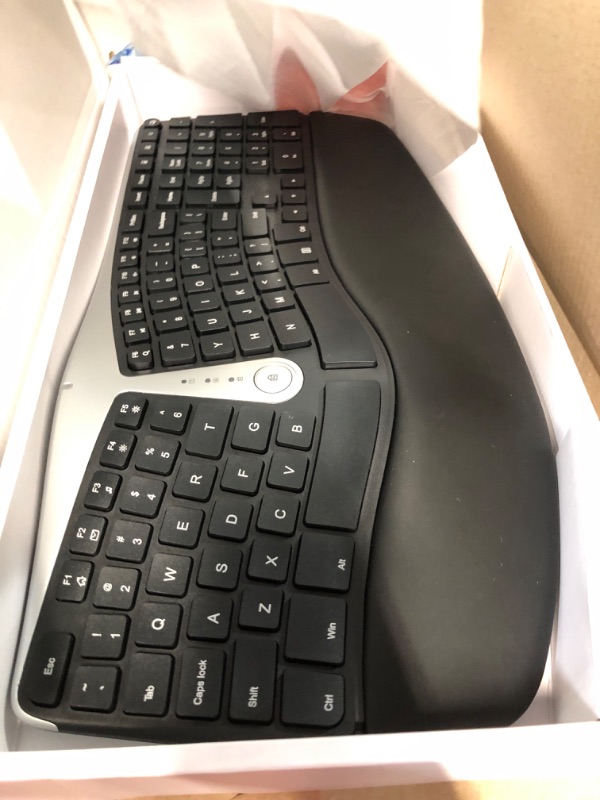 Photo 2 of Nulea Ergonomic Keyboard, Wired Split Keyboard with Pillowed Wrist and Palm Support, Featuring Dual USB Ports