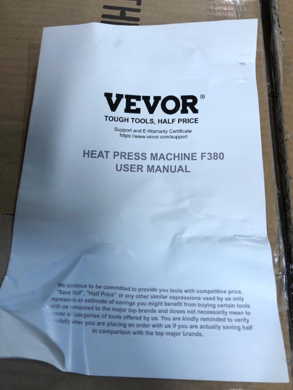 Photo 4 of ***PARTS ONLY**DAMAGED**USED/ SEE NOTES** VEVOR Auto Heat Press, Smart Heat Press Machine for T-Shirts, Knob Design Easy Press, Large Mica Heat Plate