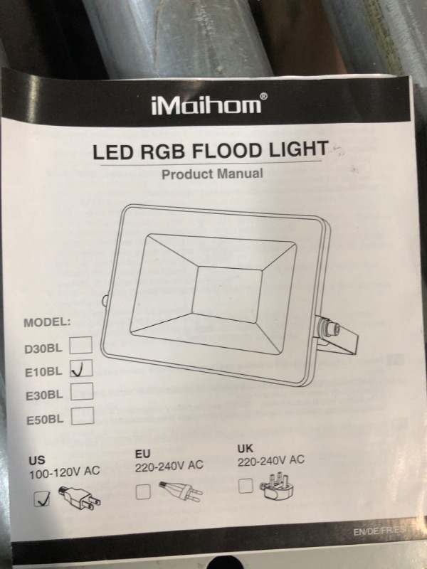 Photo 2 of **USED/SEE NOTES** iMaihom 2 Pack Bluetooth RGBW LED Flood Light