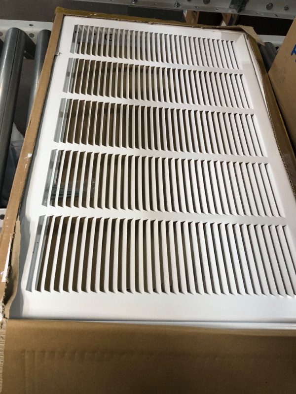 Photo 1 of 16" x 26" Return Air Grille - Sidewall and Ceiling - HVAC Vent Duct Cover Diffuser - [White] [Outer Dimensions: 17.75w X 27.75"h]