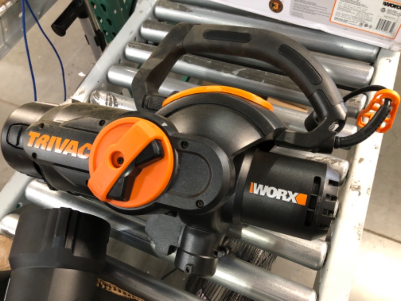 Photo 3 of [USED] Worx Wg512 12 Amp Trivac 3-in-1 Electric Leaf Blower/Mulcher/Yard Vacuum