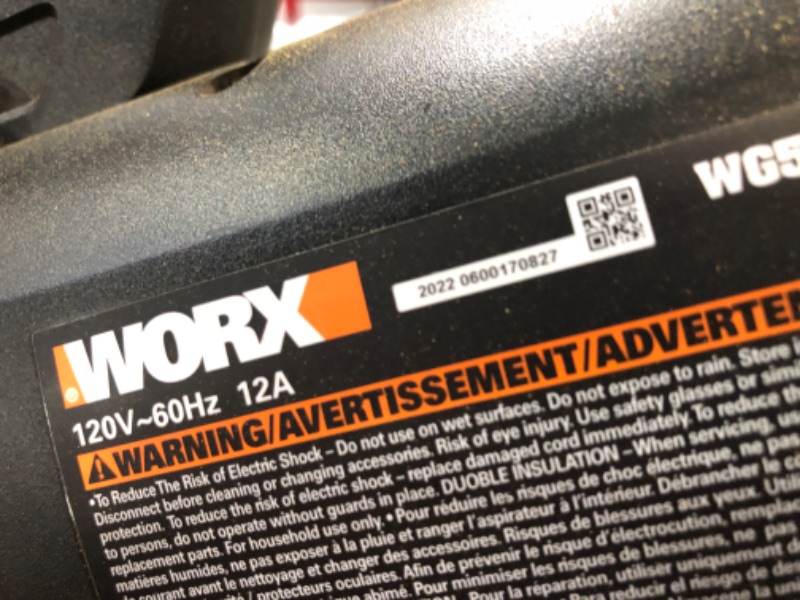 Photo 2 of [USED] Worx Wg512 12 Amp Trivac 3-in-1 Electric Leaf Blower/Mulcher/Yard Vacuum