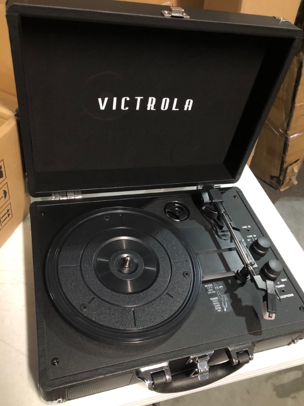 Photo 2 of Victrola Vintage 3-Speed Bluetooth Portable Suitcase Record Player with Built-in Speakers 