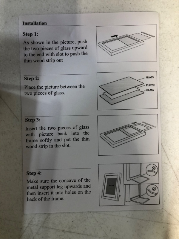 Photo 3 of [USED] FIRMINANA 2 Pack 8x10 Floating Picture Frames,