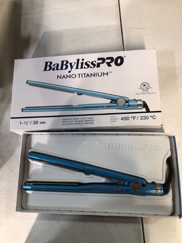 Photo 2 of [USED] BabylissPRO Nano Titanium Ionic Hair Straightener