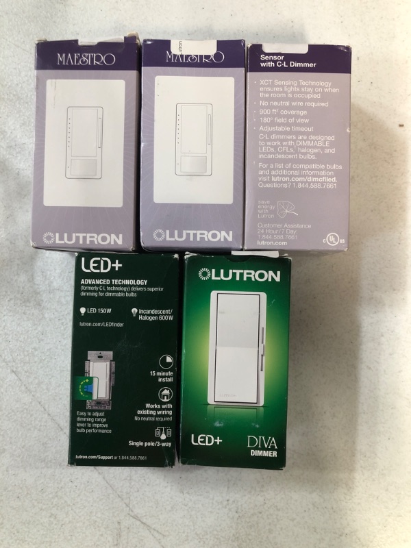 Photo 2 of [5x] Lutron Maestro LED+ Dimmer 