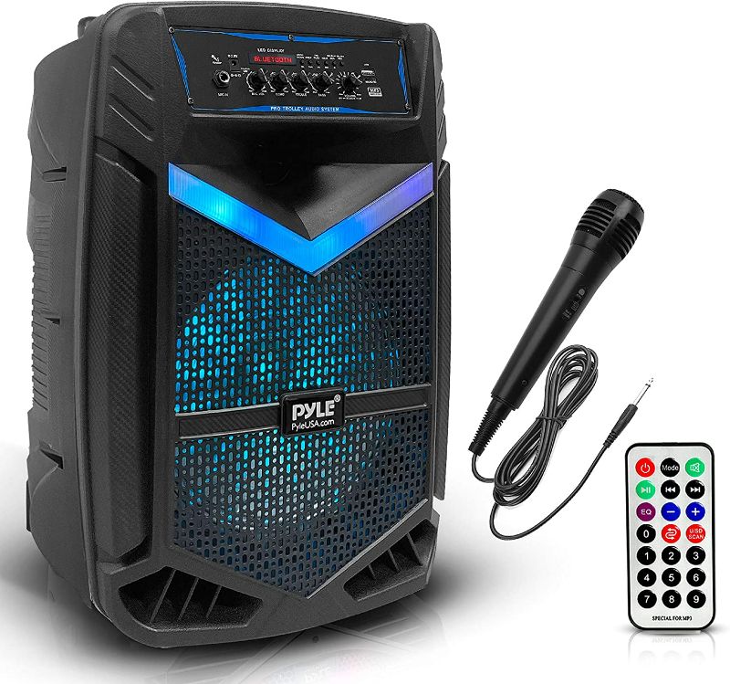 Photo 1 of See Notes Portable Bluetooth PA Speaker System - 800W Rechargeable Pyle PPHP1242B & Pro Includes 15ft XLR Cable to 1/4''Audio Connection, Connector, Black (PDMIC58) 