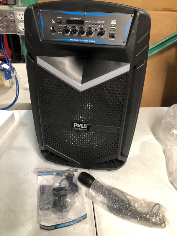 Photo 3 of See Notes Portable Bluetooth PA Speaker System - 800W Rechargeable Pyle PPHP1242B & Pro Includes 15ft XLR Cable to 1/4''Audio Connection, Connector, Black (PDMIC58) 