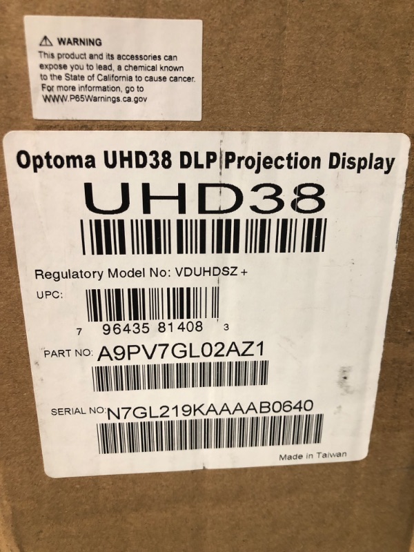 Photo 5 of See Notes Optoma UHD38 Bright, True 4K Gaming Projector | 4000 Lumens | 4.2ms Response Time at 1080p with Enhanced Gaming Mode | 240Hz Refresh Rate | HDR10 & HLG 2021 Model