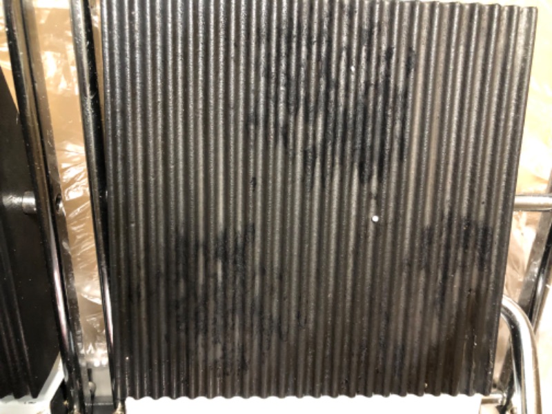 Photo 11 of ***USED*** Panghuhu88 110V 3600W Commercial Sandwich Panini Press, Non-Stick Full Grooved Plates 122°F-572°F Temp 14.4"D x 22.8"W x 7.5"H