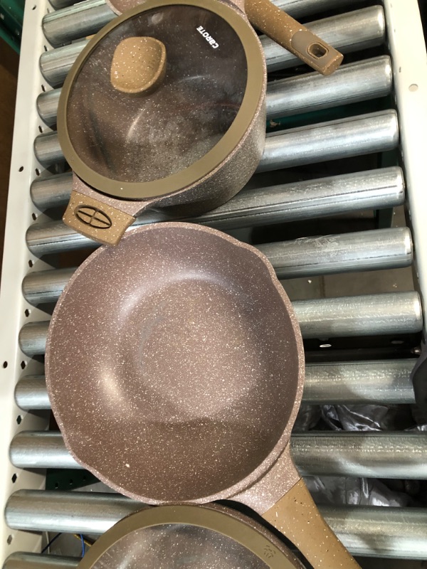 Photo 7 of **See Notes/USED** Carote Granite Nonstick Cookware Set10 Pcs Pots and Pans (Brown Granite)