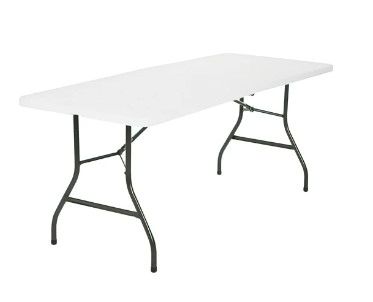 Photo 2 of 6 Foot Folding Table In White