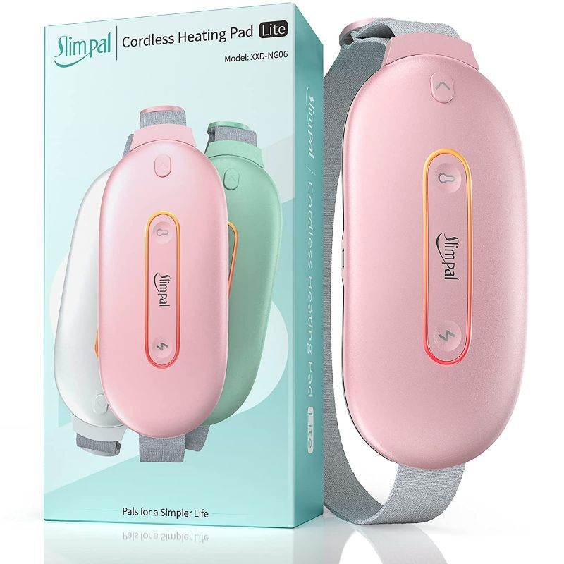 Photo 1 of Slimpal Period Heating Pad for Cramps Portable USB Cordless Heating Pad with Massager for Back Pain Relief Electric Fast Heating Wrap Belt 