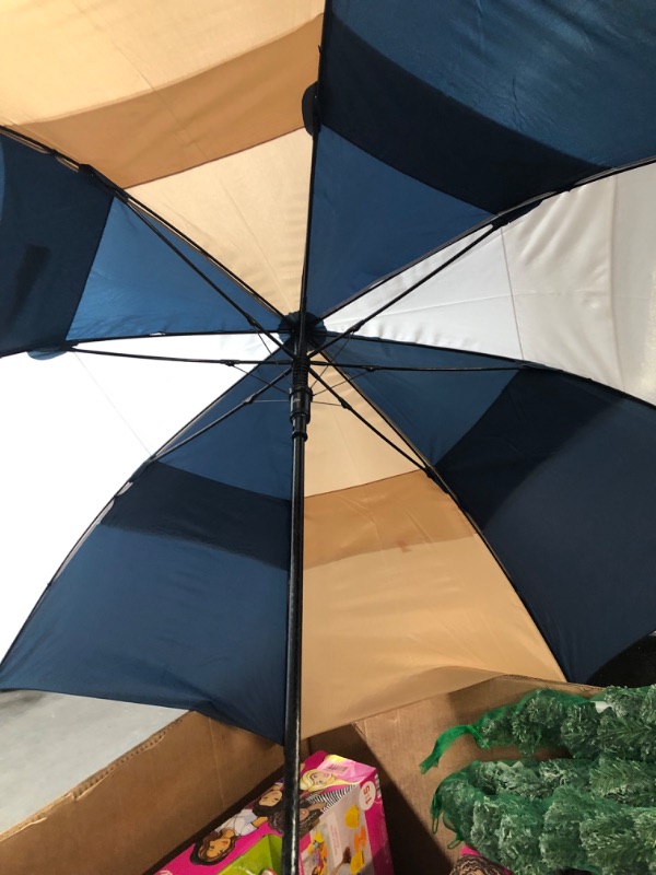 Photo 1 of Shedrain Tri Color Air Vent Golf Umbrella, Multicolour 4ft tip to tip 