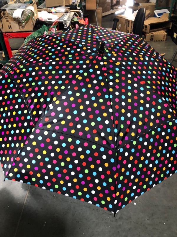 Photo 3 of ShedRain Air Vent Golf Umbrella  - Black Polka Dot