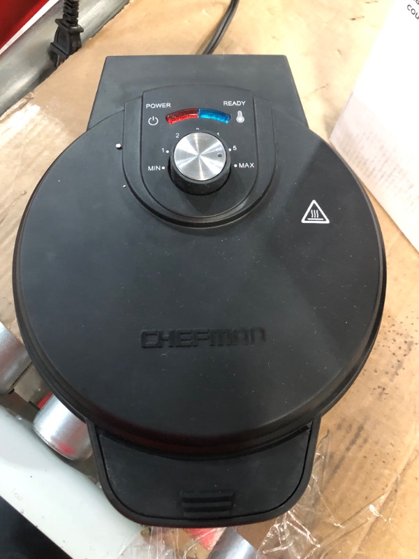 Photo 4 of *USED/SEE NOTES* Chefman Anti-Overflow Belgian Waffle Maker w/Shade Selector,