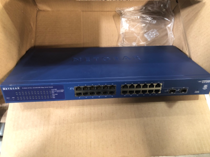 Photo 1 of 24 Port Gigabit Ethernet PoE Switch with 2 Uplink Gigabit Port & 2 SFP Port, YuanLey Unmanaged 24 Port PoE+ Network Switch, Rackmout, Build in 400W Power, Support 802.3af/at, Plug and Play 28 Port | 24*PoE+(1000Mbps) (400w)