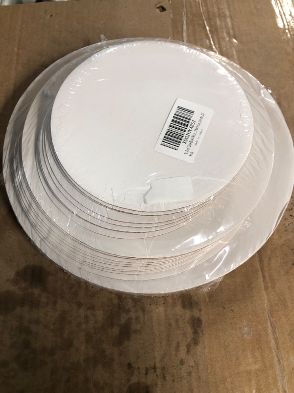 Photo 1 of 30-Pack White Cake Board Rounds,Circle Cardboard Round Base 6,8 and 10 inch,10 of Each Size