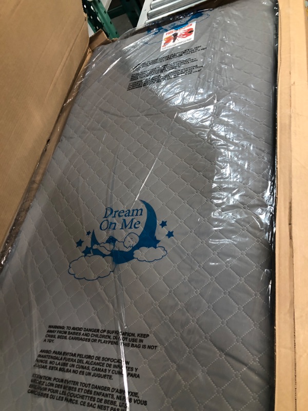 Photo 2 of (SEE NOTE) Dream On Me Asheville 4” Firm Fiber Crib And Toddler Mattress 