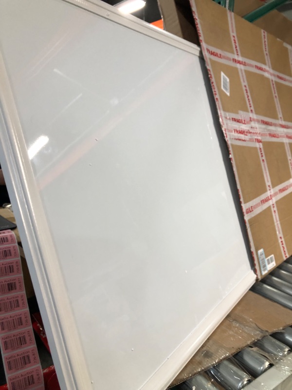 Photo 3 of U Brands Magnetic Dry Erase Board, White Wood Frame (2915U00-01) 30" x 40"