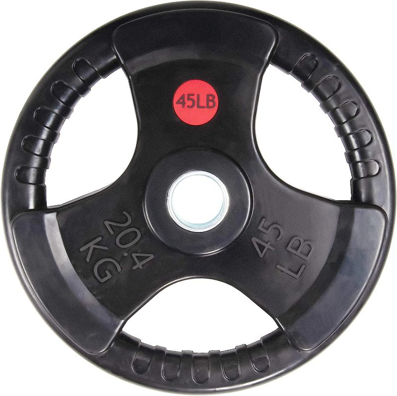 Photo 1 of BalanceFrom Rubber Coated 2-Inch Olympic Grip Plate