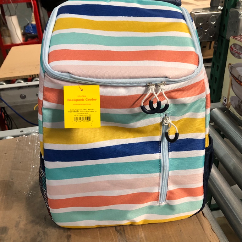 Photo 3 of 7.5qt Backpack Coolers Stripe - Sun Squad