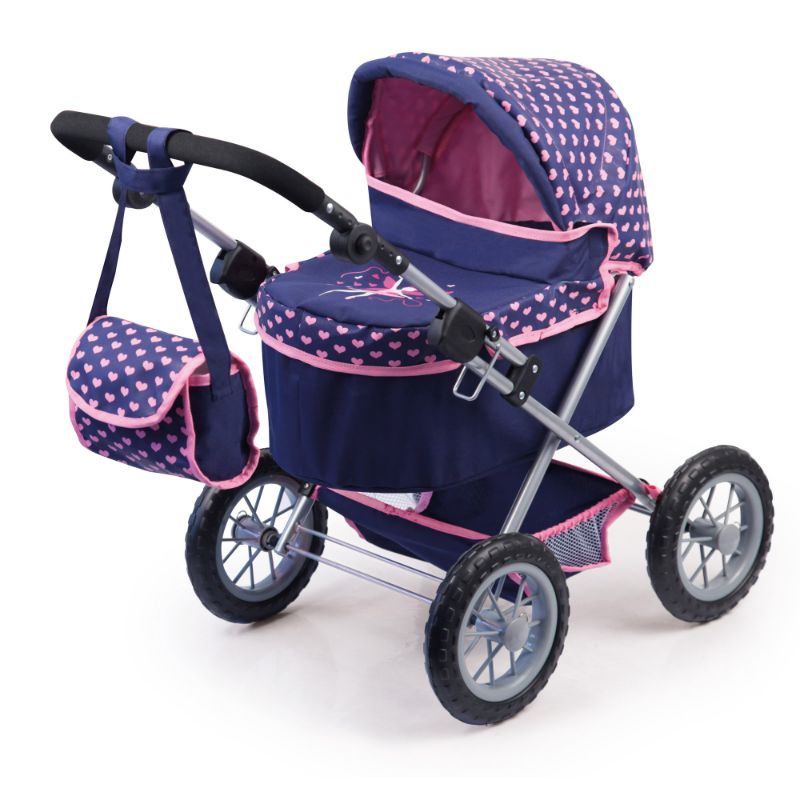 Photo 1 of *PARTS ONLY*
Trendy Pram Stroller for Toy Baby Dolls - Navy/Pink