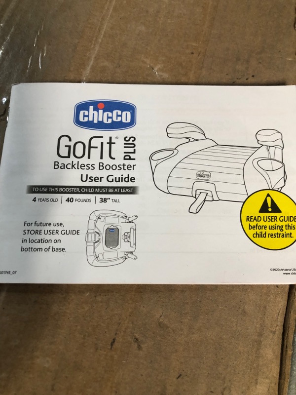 Photo 3 of Chicco GoFit Plus Backless Booster Car Seat with Quick-Release Latch