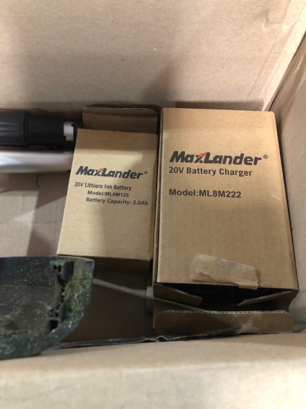 Photo 3 of *Used* MAXLANDER Cordless String Weed Wacker 10 inch with 2 PCS 20V 2.0Ah Batteries