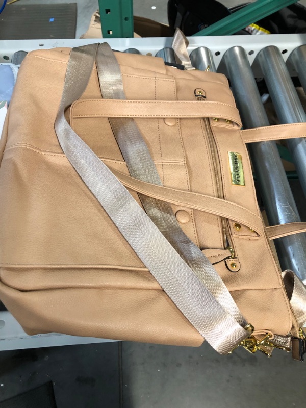 Photo 2 of *Missing Makeup Bag* DOFASAYI Leather Diaper Bag Backpack, Beige 