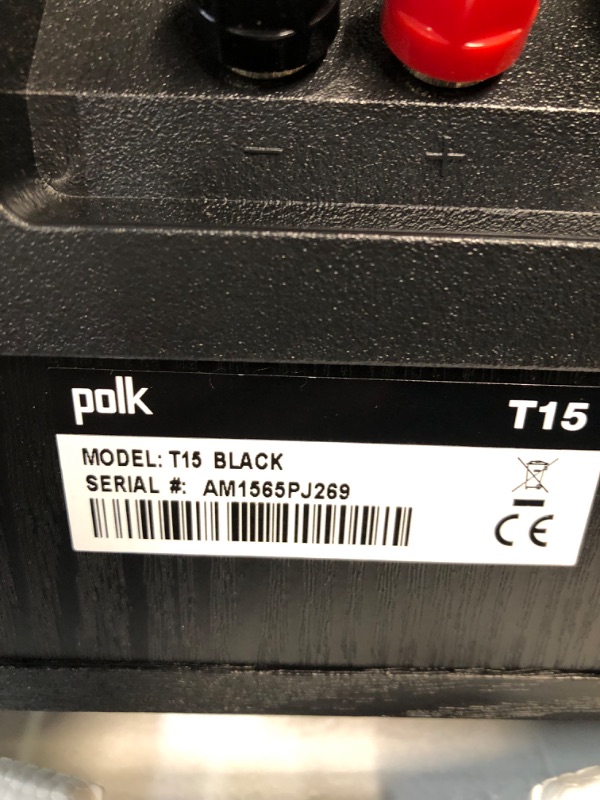 Photo 1 of Polk Audio T15 Bookshelf Speakers Pair Black