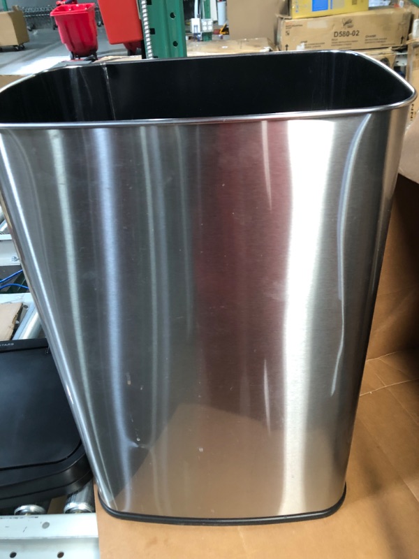 Photo 2 of *Used** NEEDS BATTERIES** FOR LID**  Ninestars DZT-50-28GD 13.2 Gallons / 50 Liters, Stainless Steel, Motion Sensor Trash Can