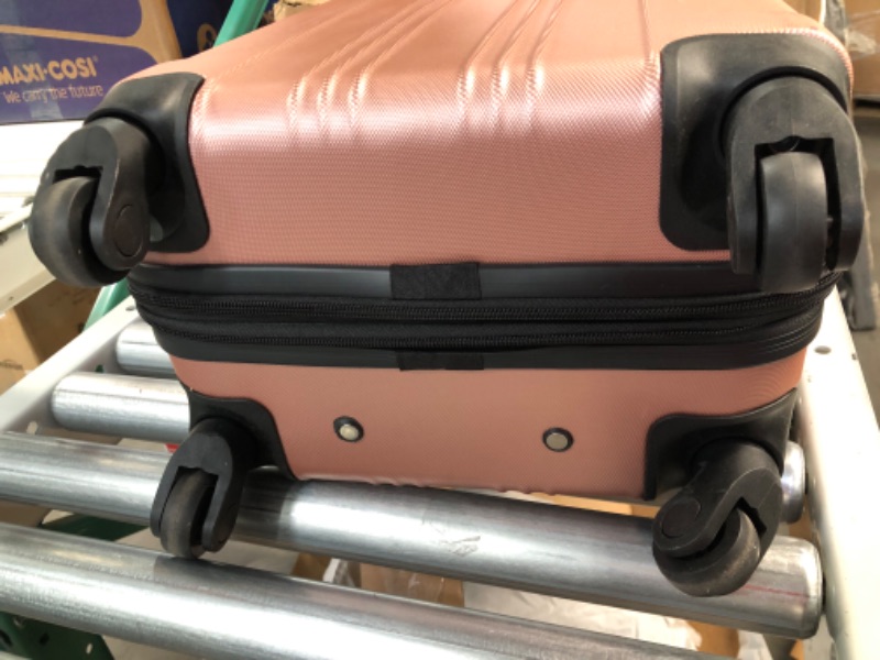 Photo 3 of **Used** Travelers Club Chicago Hardside Expandable 20" Spinner Luggage, Rose Gold, 3 Piece Set