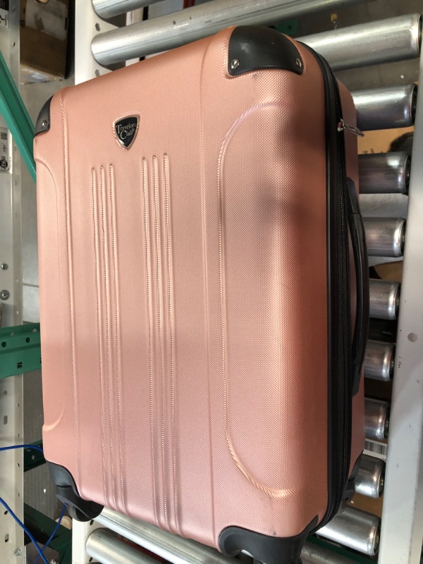 Photo 4 of **Used** Travelers Club Chicago Hardside Expandable 20" Spinner Luggage, Rose Gold, 3 Piece Set