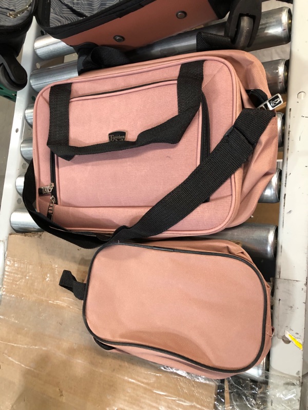 Photo 6 of **Used** Travelers Club Chicago Hardside Expandable 20" Spinner Luggage, Rose Gold, 3 Piece Set