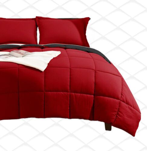 Photo 1 of [USED] Homgood Basic Down Comforter - KING - Red/Black