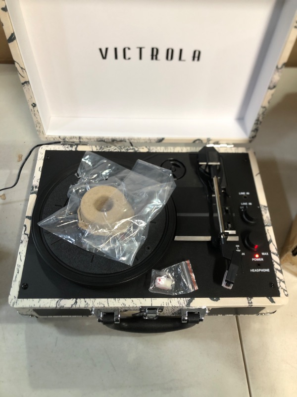 Photo 1 of Victrola Vintage 3-Speed Bluetooth Portable Suitcase Record Player & Vintage 3-Speed Bluetooth Portable Suitcase Record Player with Built-in Speakers | Upgraded Turntable Audio Sound