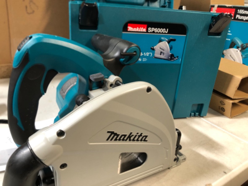 Photo 3 of **FOR PARTS**NO GUIDE RAIL**Makita SP6000J1 6-1/2" Plunge Circular Saw Kit, with Stackable Tool case