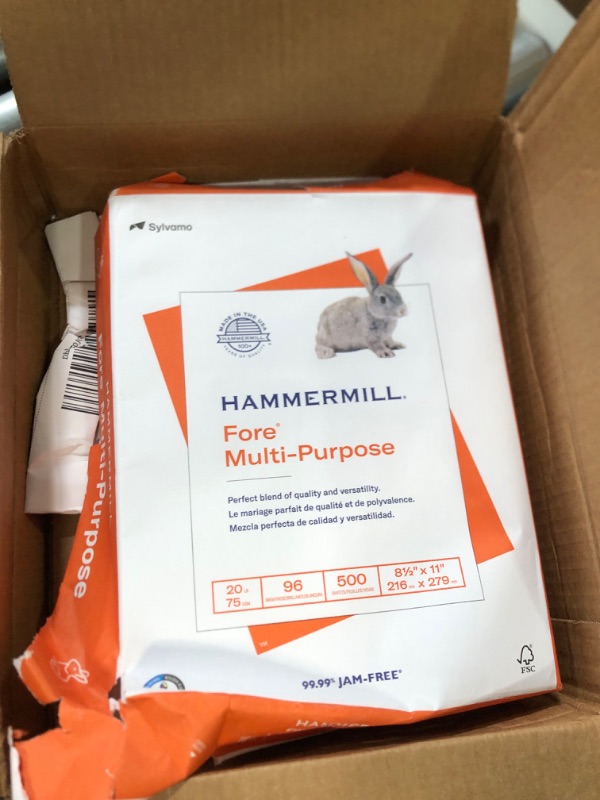 Photo 2 of Hammermill Printer Paper, Fore Multipurpose 20 lb Copy Paper 500 Sheets Letter (8.5x11)