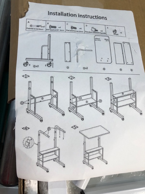 Photo 3 of *NEW* Adjustable Table Student Computer Desk Portable Home Office Furniture Size 31.5 * 15.7 Inch,White