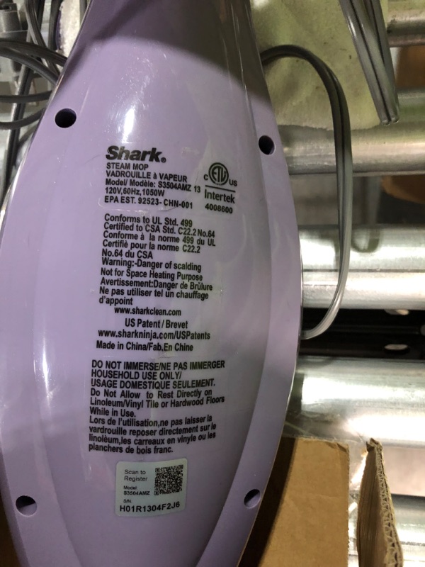 Photo 2 of **used** Shark S3501 Steam Pocket Mop Hard Floor Cleaner, Purple
