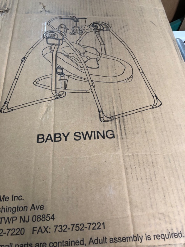 Photo 3 of Dream on Me Sway 2 in 1 Cradling Swing & Rocker in White and Gray