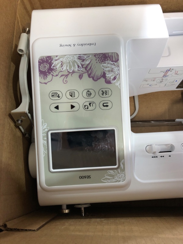 Photo 3 of *USED* Brother SE600 Sewing and Embroidery Machine, 80 Designs, 103 Built-In Stitches, Computerized, 4" x 4" Hoop Area, 3.2" LCD Touchscreen Display