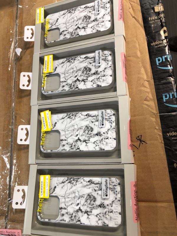 Photo 1 of Bundle of 4x White Marble iPhone 13/13pro and 12/12pro 