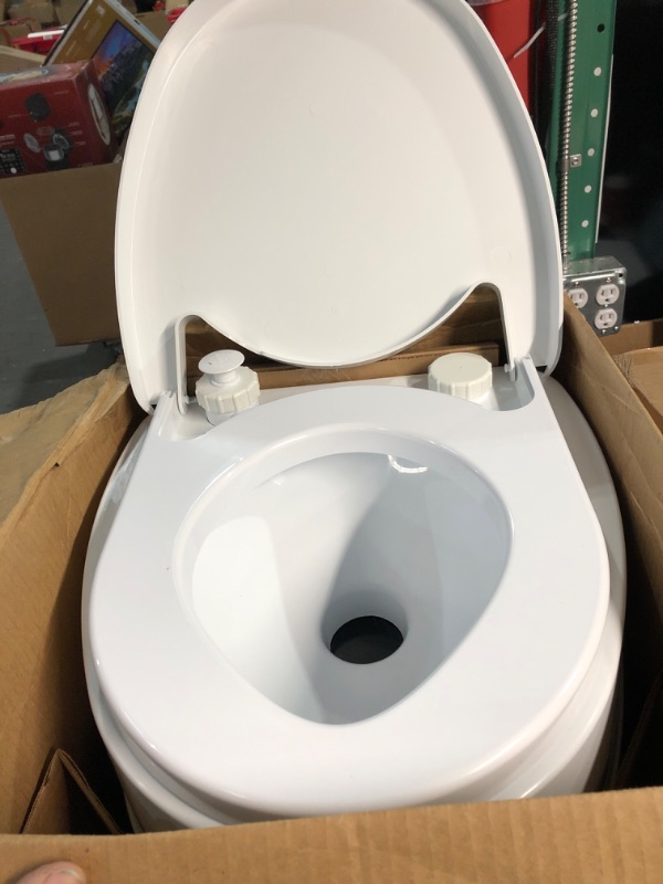 Photo 2 of Camco 41544 Premium Travel Toilet with Detachable Tank | Features a 5.3-Gallon Capacity