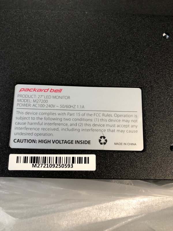 Photo 4 of Packard Bell AirFrame 27 Inch Ultra Slim Bezel Desktop Monitor, FHD IPS LED 1920 x 1080p, 75 Hertz, 5 Milliseconds, VESA Mounting, Tilt Adjustment, HDMI and VGA for Home and Office Use 1 Pack