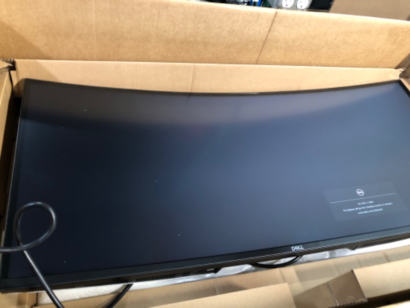 Photo 2 of Dell U3821DW UltraSharp Curved USB-C Hub Monitor - 37.52-inch WQHD (3840 x 1600) 60Hz 2300R Curvature Display, 8ms Response time, USB-C/DP/HDMI/RJ-45, Height/Slant/Tilt/Swivel Adjustability - Silver 38 Inches U3821DW