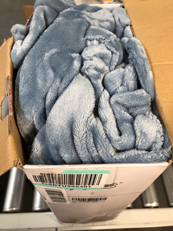 Photo 2 of *USED * HomeMate Electric Heated Blanket Dual Controller King Size 100"x 90" Blue,5 Heating Levels Fast Heating,10 Hours Auto Off, Heat Blanket Over-Heated Protection Double Soft Flannel,ETL Certified Blue 100x90 Inch